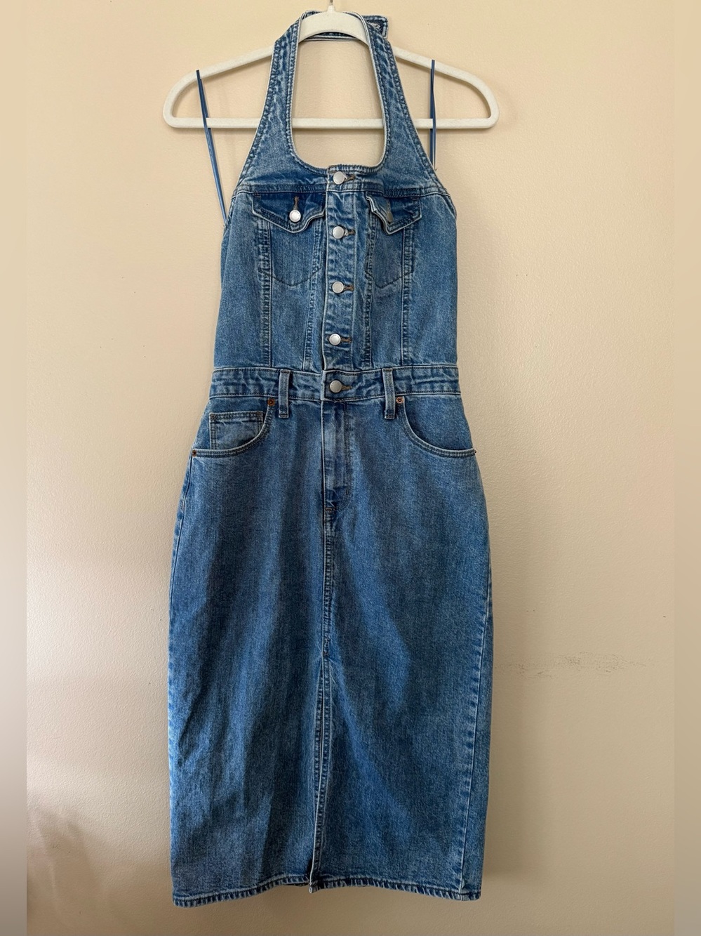Universal Thread Light Blue Denim Midi Dress